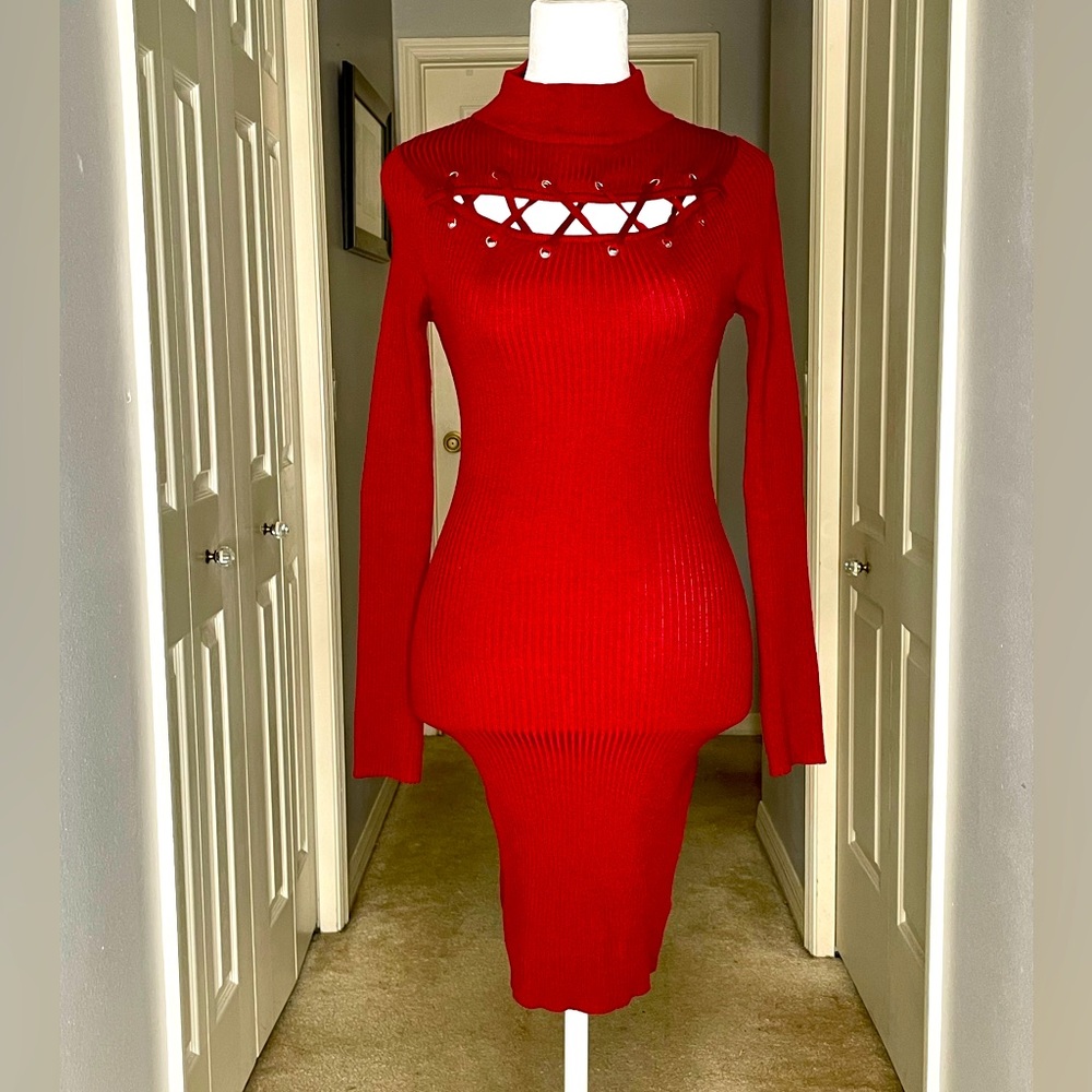 Say what. Beautiful red dress
